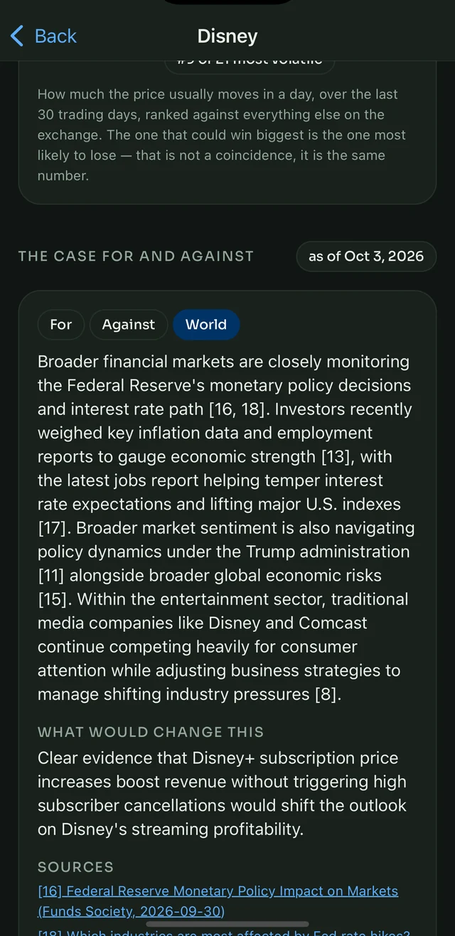 The morning note's world section with cited headlines